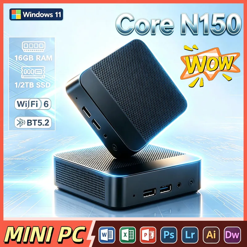 Pc Gaming Ram 32Gb - มินิพีซีพกพาใหม่ Intel N150 มินิพีซีประสิทธิภาพสูง แรม 32GB