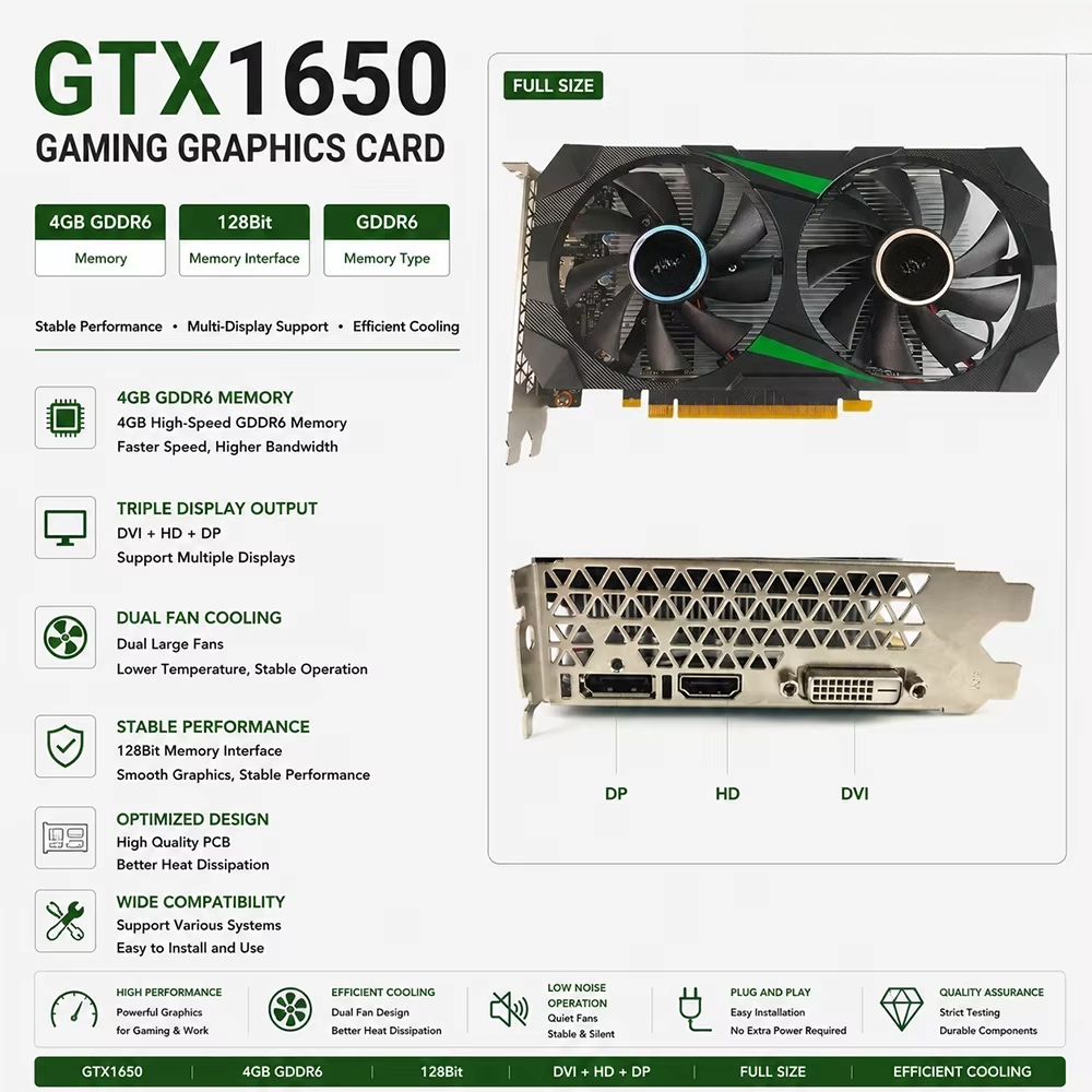Pc Gaming Gtx 1650 - การ์ดจอ GTX 1650 4GB GDDR6 128Bit