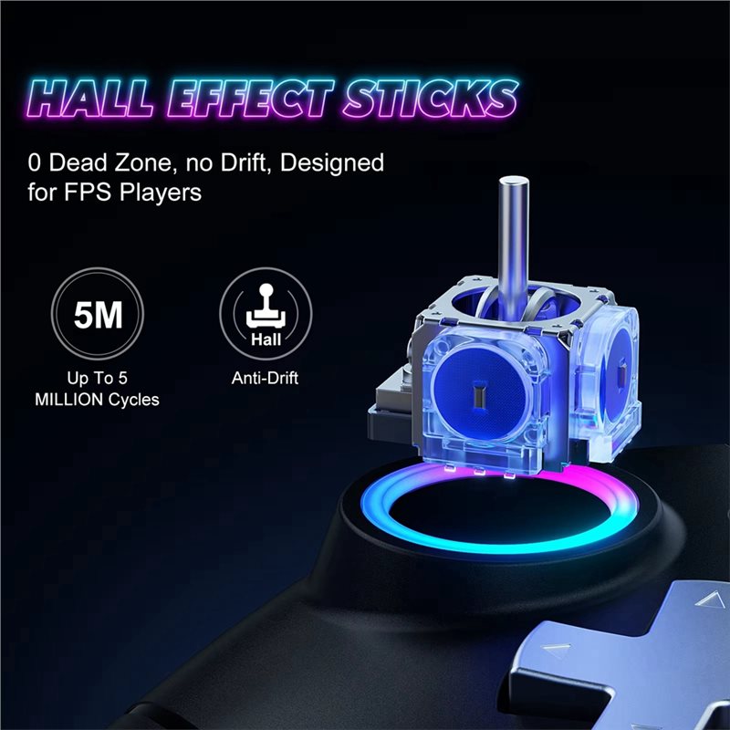 Pc Gaming Game - จอยเกมไร้สาย 2.4G พร้อมไฟ RGB LED สำหรับ