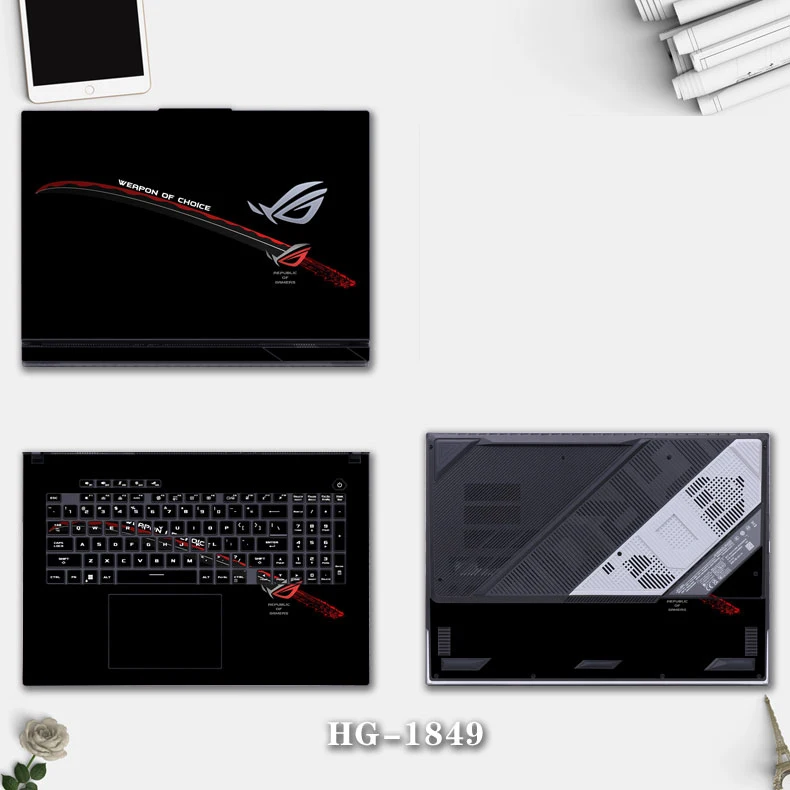 แฟชั่นแล็ปท็อปทาสีสติกเกอร์สํา - Pc Gaming Asus Rog บทวิจารณ์และราคา
