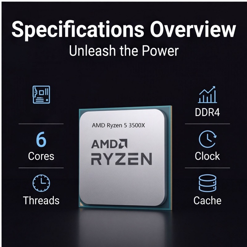 AMD Ryzen 5 3500X ซีพียูเดสก์ท - Pc Gaming Gta 6 บทวิจารณ์และราคา