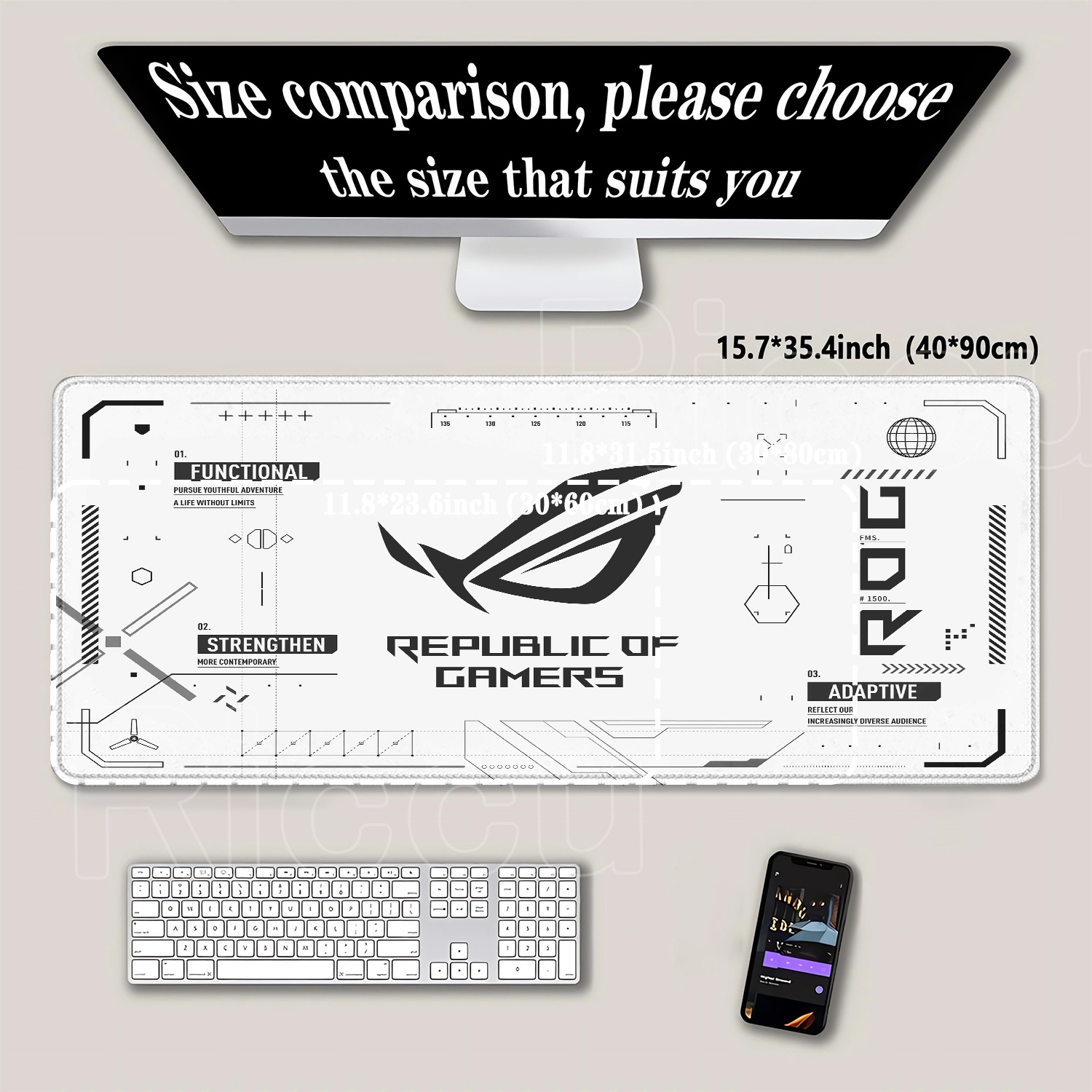 R-ROG แผ่นรองเมาส์สำหรับเล่นเก - Pc Gaming Asus Rog บทวิจารณ์และราคา