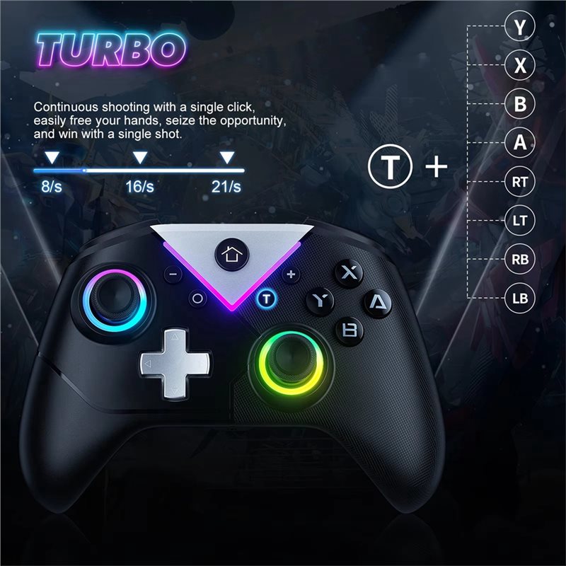 จอยเกมไร้สาย 2.4G พร้อมไฟ RGB  - Pc Gaming Game บทวิจารณ์และราคา