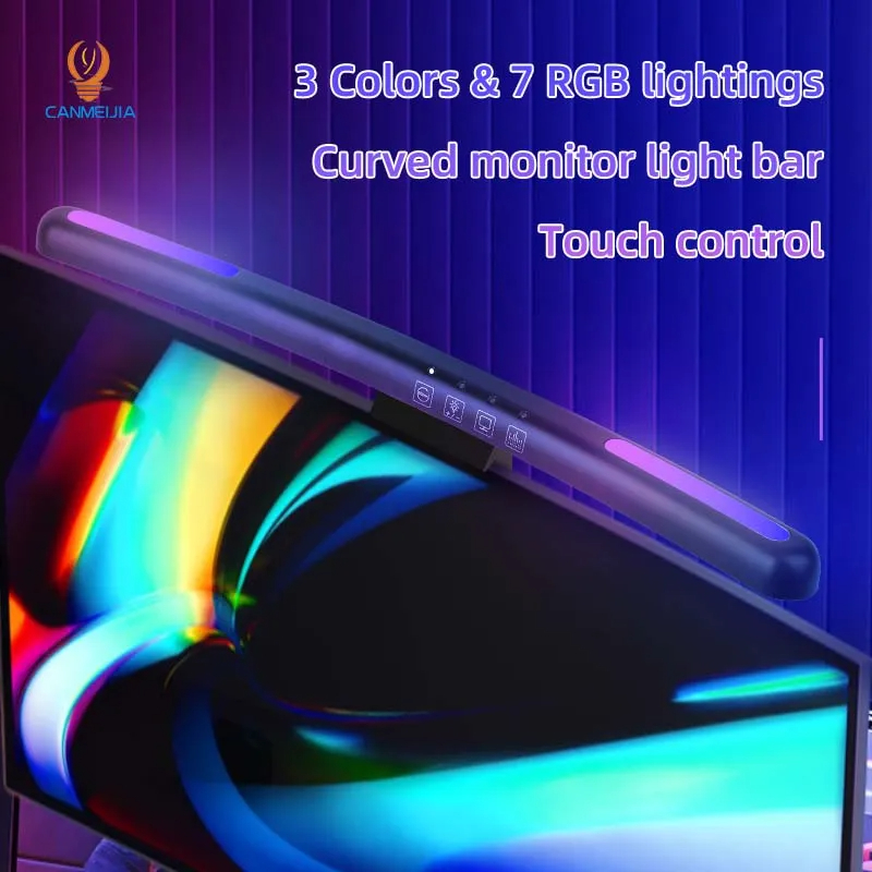 โคมไฟหน้าจอแอลอีดีโค้ง USB RGB - Pc Gaming Game บทวิจารณ์และราคา